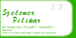 szelemer pilipar business card